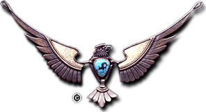 Flying eagle necklace.