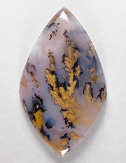 'Homedale Blue' plume agate, with dendrites and absolutely breathtaking contrast!  Sometimes called purple sage plume, and mighty scarce by any name.