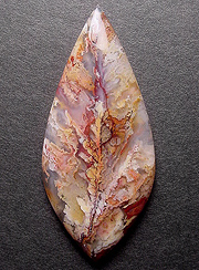 Underwater scenic from premium old stock regency rose plume agate, Graveyard Point, OR.  An ornate & fascinating translucent treasure!