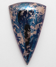 Amazing 'blue copper' covellite, with silvery pyrite & flashes of fuschia, from Butte, MT's Leonard mine.